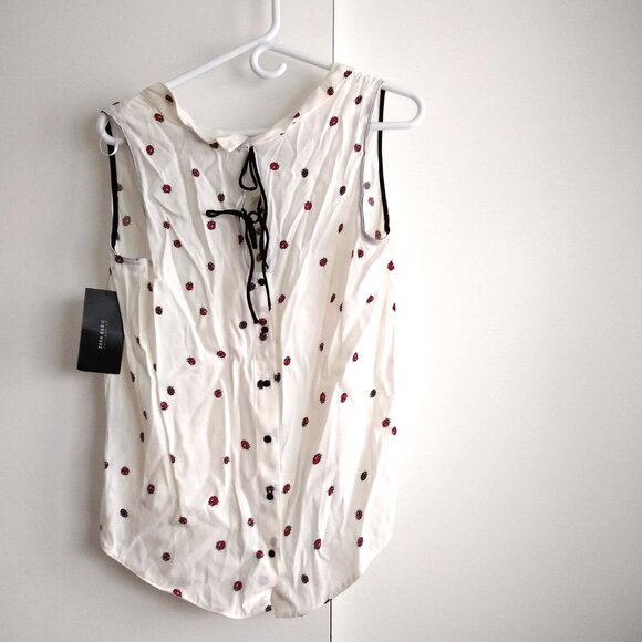 Zara sleeveless blouse top ladybugs NWT - Picture 2 of 9